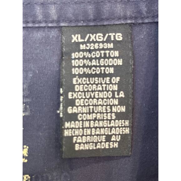 Wrangler 20X Men's Size XL Blue/Red Pearl Snap Front Geometric Print Shirt - Picture 3 of 8